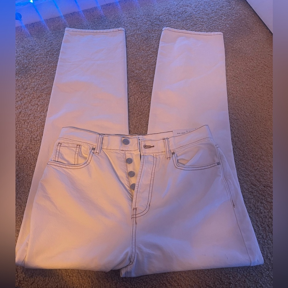 White womens jeans